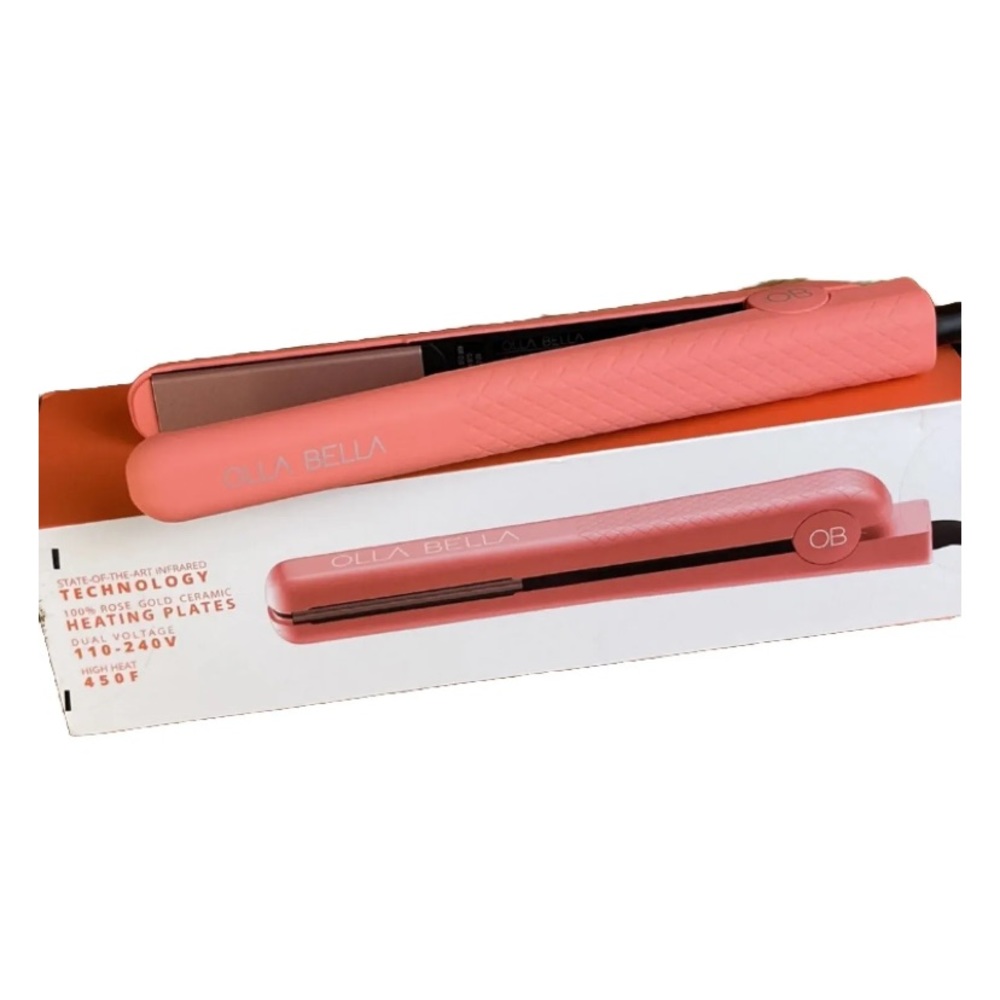 Pro Olla Bella Tools’ Pro Collection Styler 1.25” Flat Iron in Coral 🧡